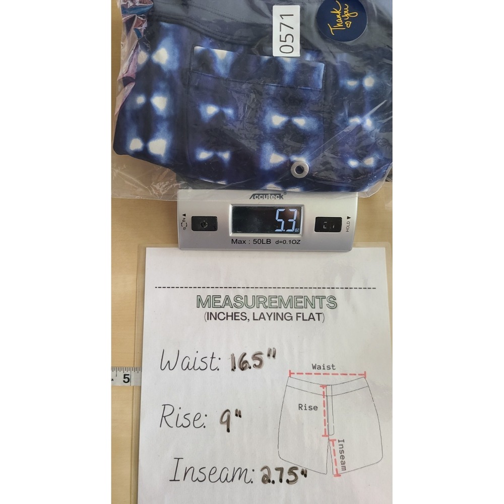 Athleta Mashiko Kata Active Swim Shorts Size M Blue Tie-Dye SUP Surf Run Beach - Picture 8 of 10